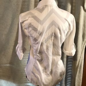 True Grit Tops - White button down blouse True Grit Tops - White button down blouse